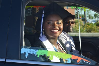 Lemoore Middle College High School students were all smiles as they arrived at the West Hills College Golden Eagle Arena to receive their diplomas.